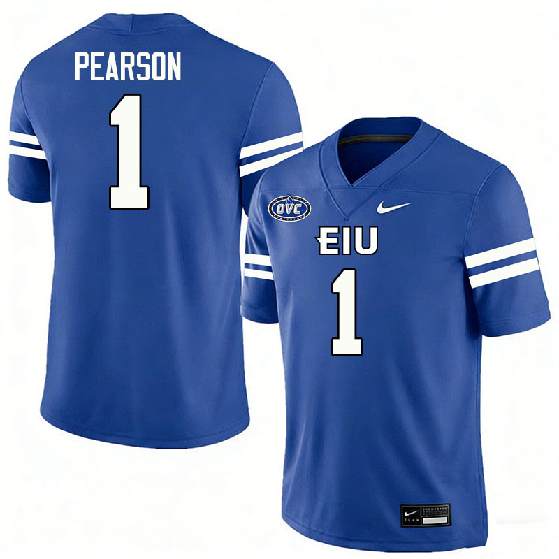 Eastern Illinois Panthers #1 Jay Pearson College Football Jerseys,Uniforms-Blue